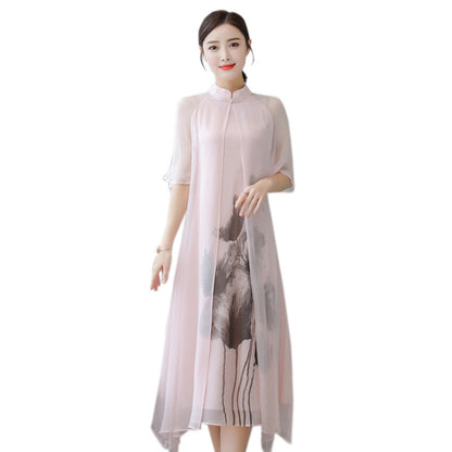 Improved cheongsam dress — side view
