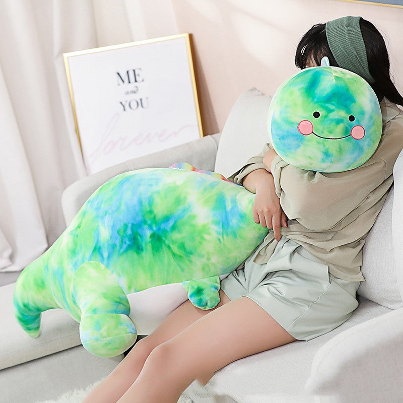 Cute dinosaur plush toy — Green or Pink, 100–130 cm — packaging