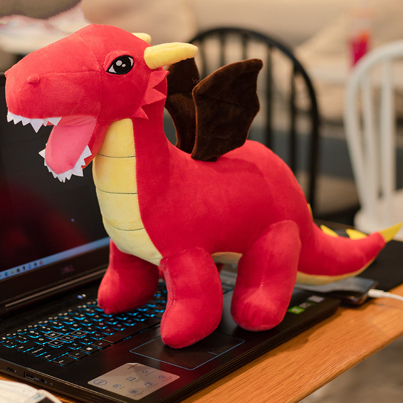 Dinosaur plush toy — side view