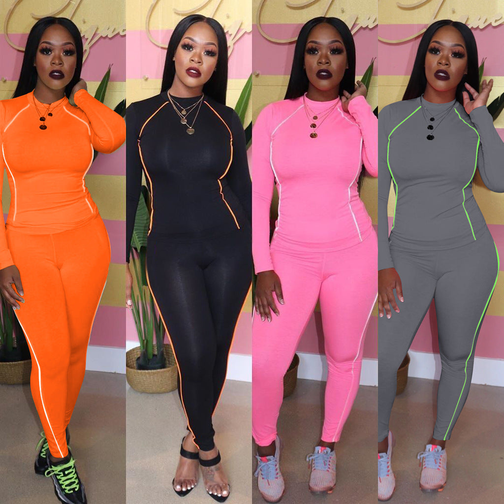 Pencil pants suit streetwear — side view