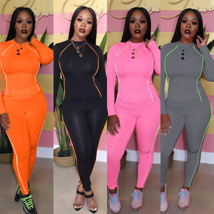 Pencil pants suit streetwear — side view