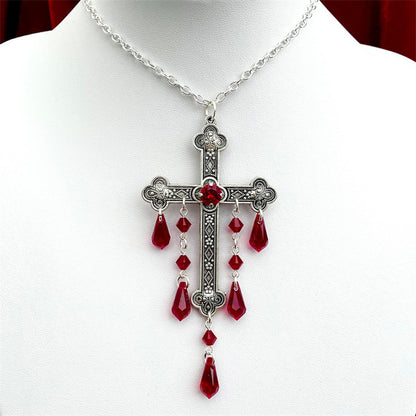 Large Cross Necklace Choke Gothic Pendant | Magic Stories
