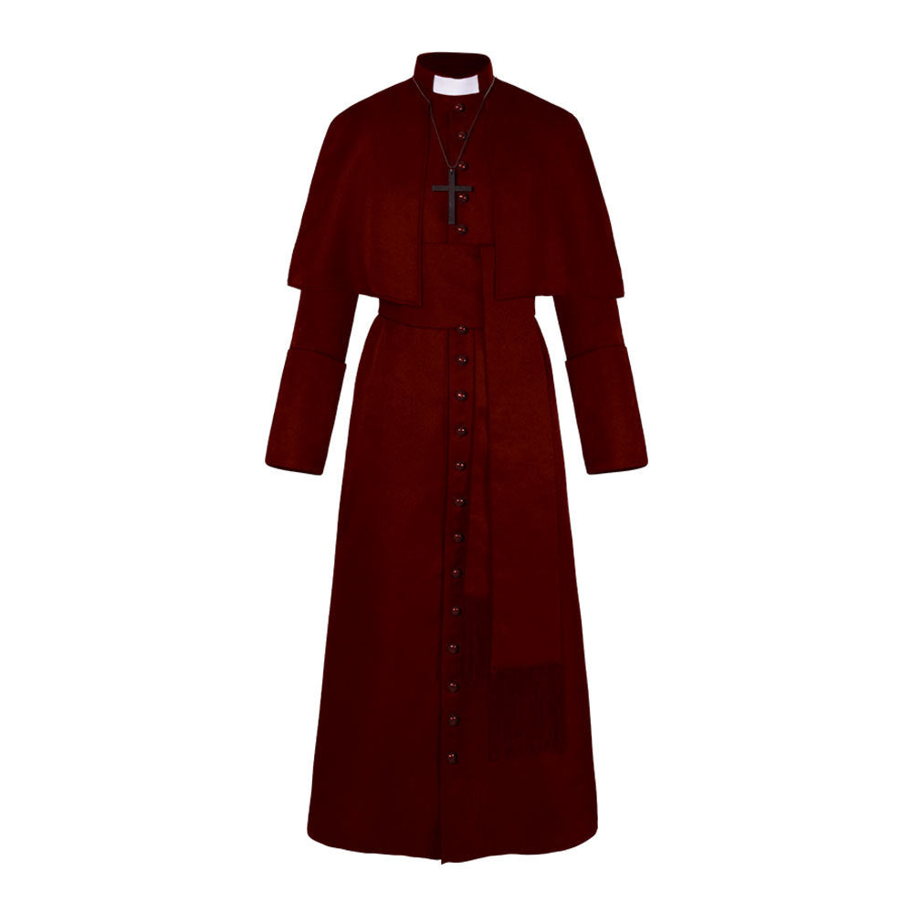 Halloween Priest Medieval Retro Cosplay Costume — detail