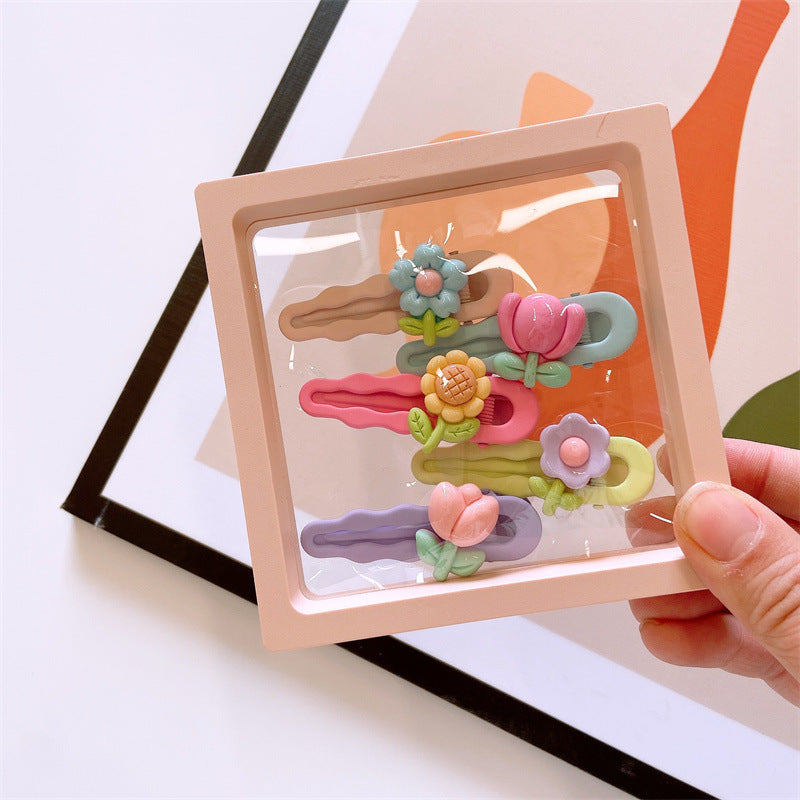 Cute Cartoon Character Hair Clips For Girls — back view
