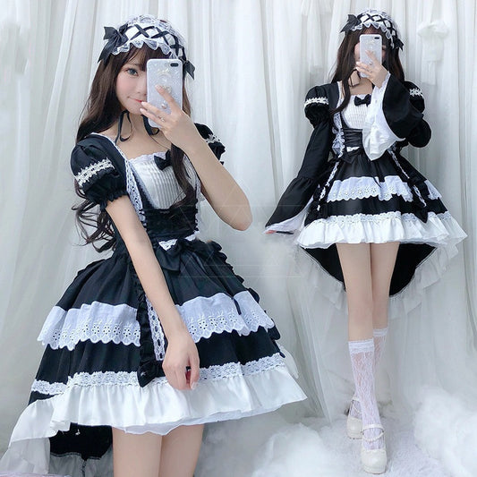 Women's Gangster Gothic Tuxedo Maid's Dress | Magic Stories