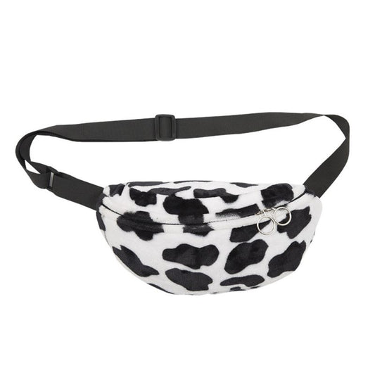 Cow plush all-match small chest bag | Magic Stories
