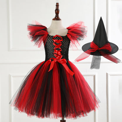Halloween Girls' Clothing Pettiskirt Cosplay Performance Skirt Suit — detail