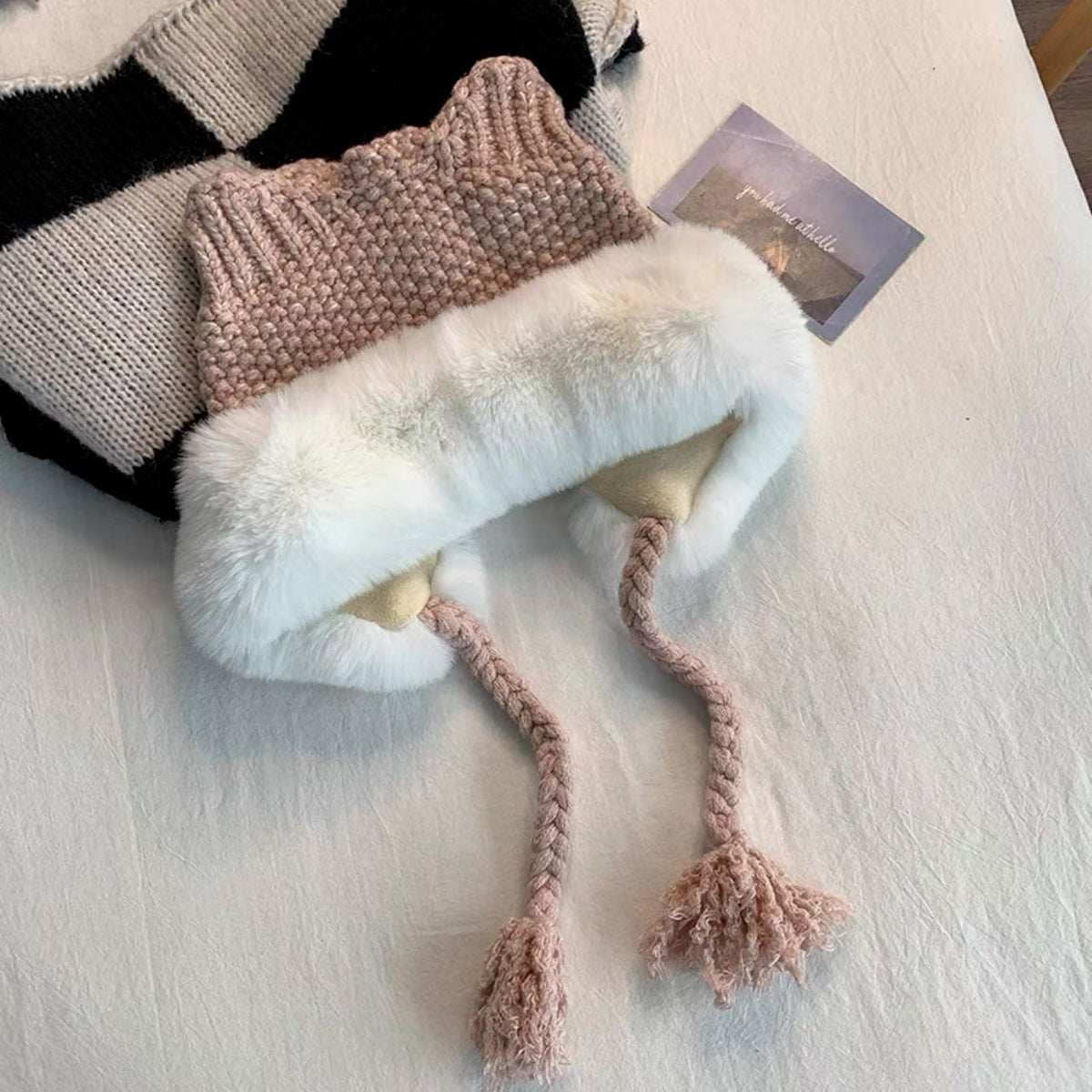 Cute Cat Ears Plush Knitted Hat | Magic Stories