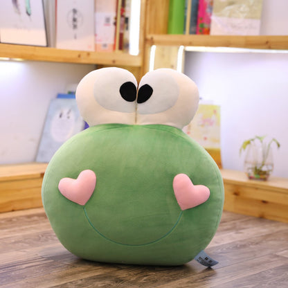 Frog pillow plush toy doll — back view
