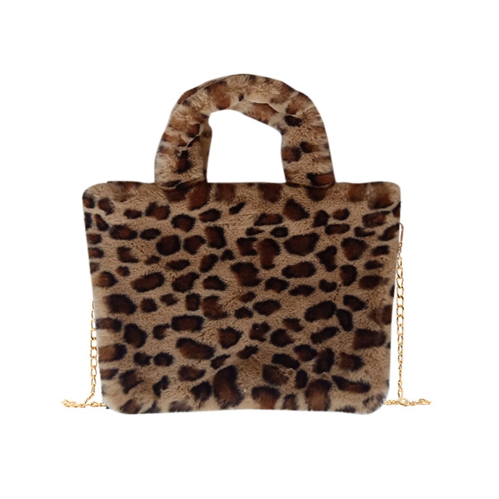 Plush leopard shoulder bag | Magic Stories
