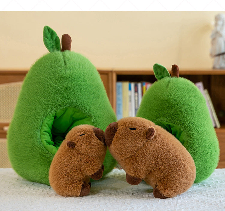 Plush Toy Avocado Capybara Pillow | Magic Stories