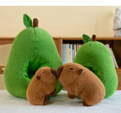 Plush Toy Avocado Capybara Pillow | Magic Stories