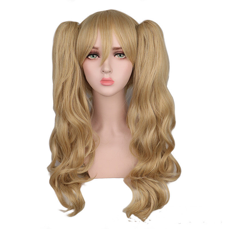Female Tiger Clip Mixed Golden Wig Double | Magic Stories