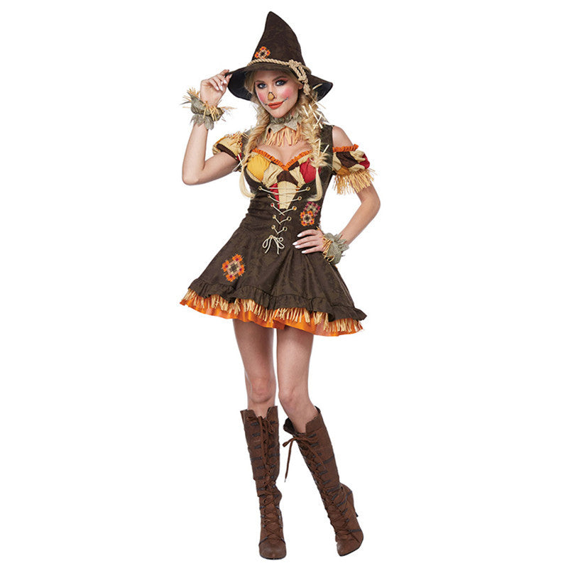 Wizard Of Oz Scarecrow Drama Stage Costume — back view