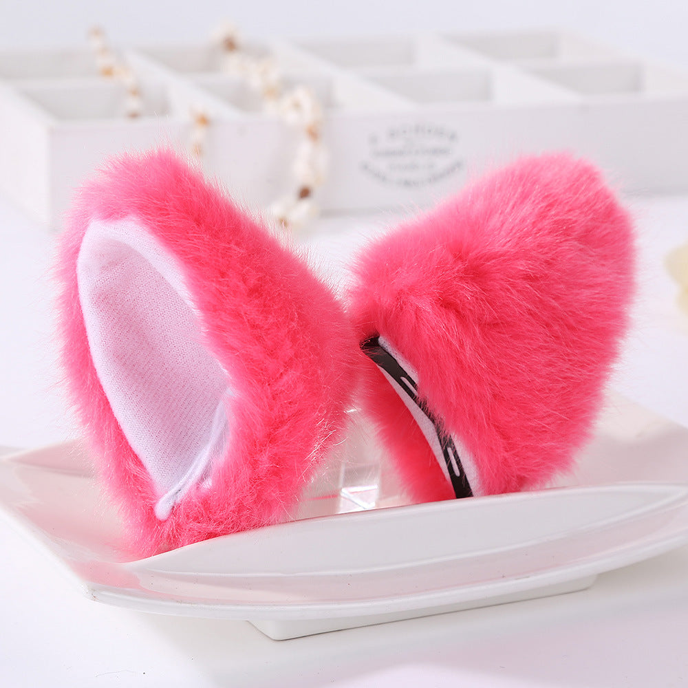 Anime cat ear hairpin — back view