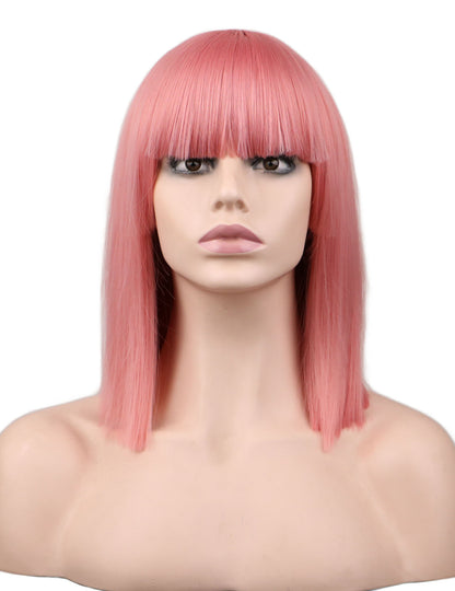 European and American anime color hair Cospoay wig — back view