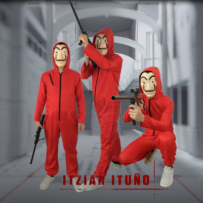 Red One-Piece Cosplay Costume - Halloween — detail