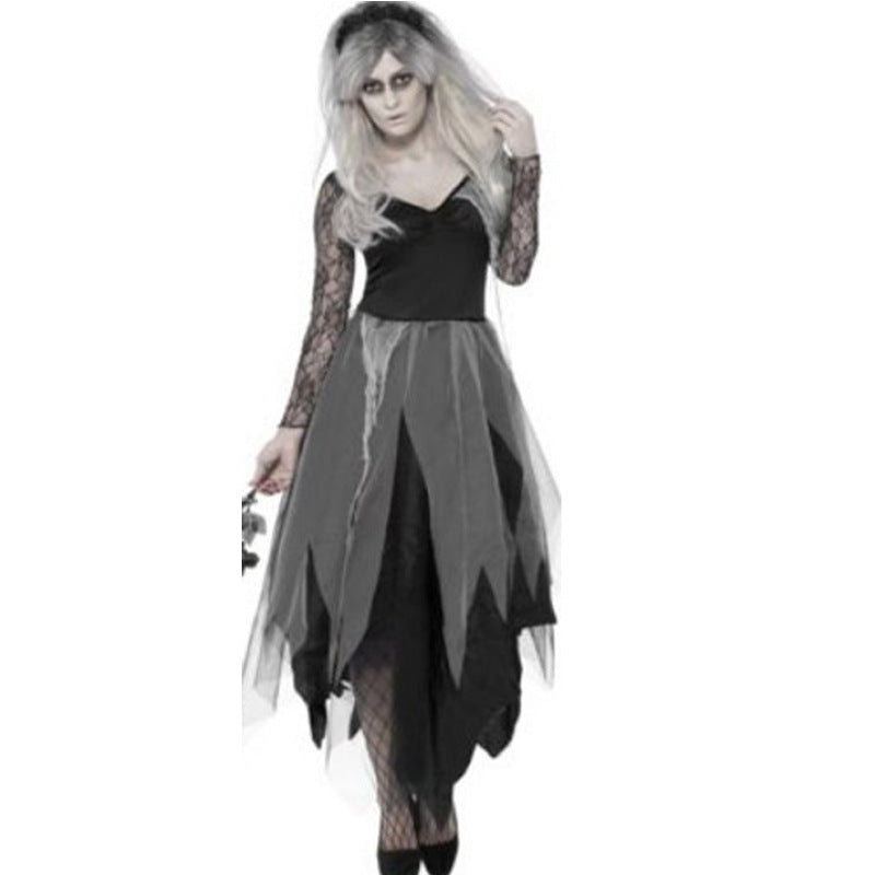 Masquerade Costume Party Dark Vampire Bride Cosplay Suit