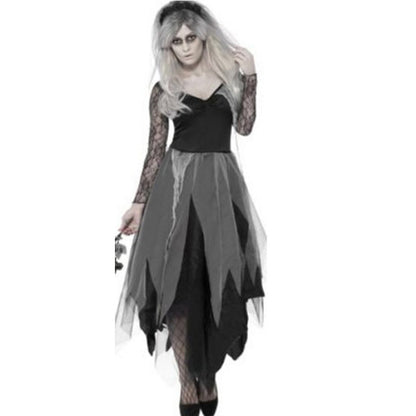 Masquerade Costume Party Dark Vampire Bride Cosplay Suit