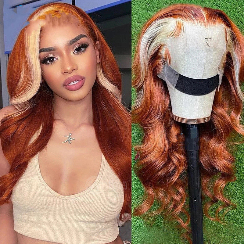 Front Lace Wig - #350 Highlights, Two-Tone Long Hair