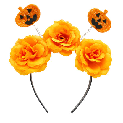 Halloween Elf Pumpkin Devil Horn Headband Funny Cute Headband — packaging