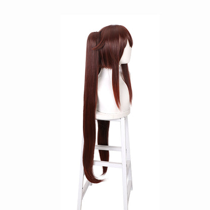 Brown And Black Face Shape Cosplay Game Anime Wig — side view