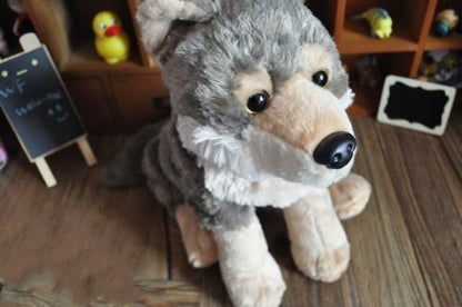 Grey wolf simulation animal plush toy | Magic Stories