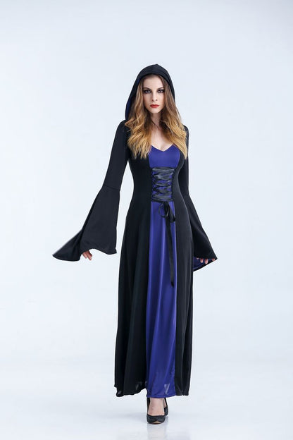 Cosplay Hooded Vampire Witch Demon Costume — back view