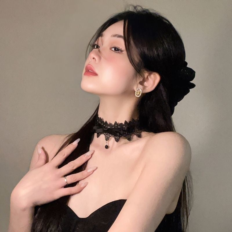 Lolita Gothic Style Dark Girl Bow Lace | Magic Stories
