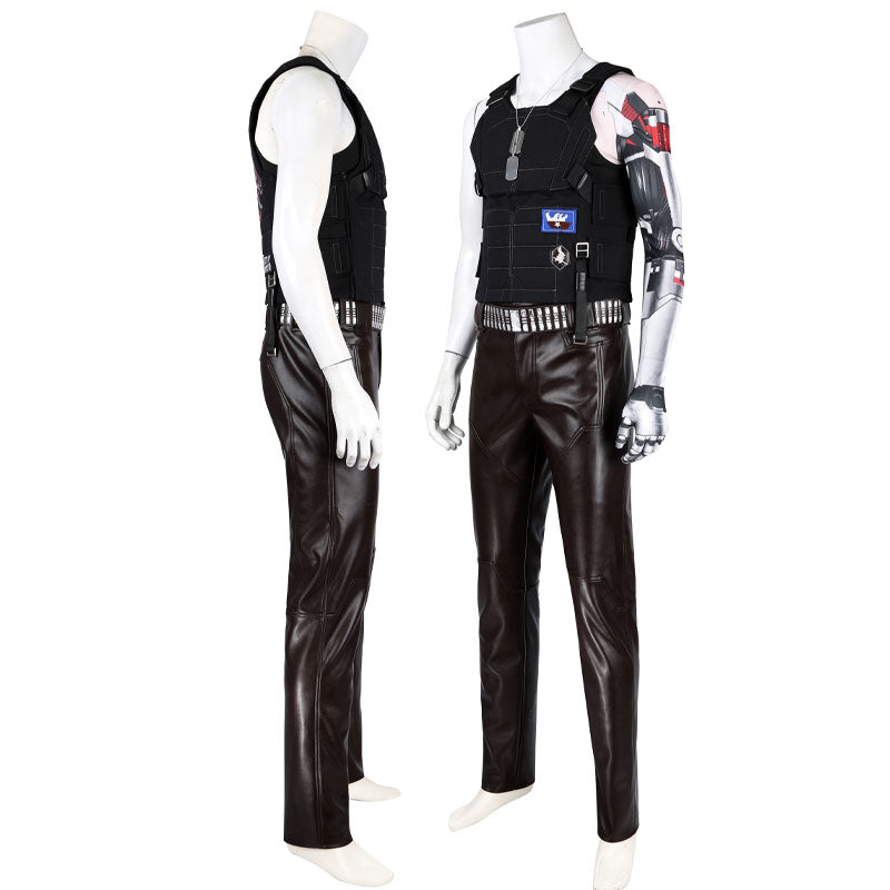 Cyberpunk 2077 Johnny Silverhand Cosplay Costume — side view