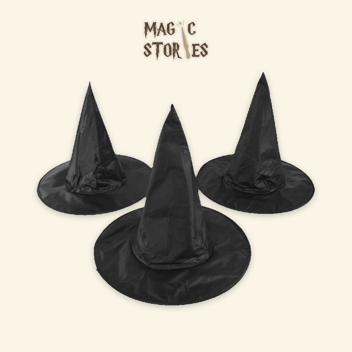 Pointed Wizard Hat Costume Accessory — back view