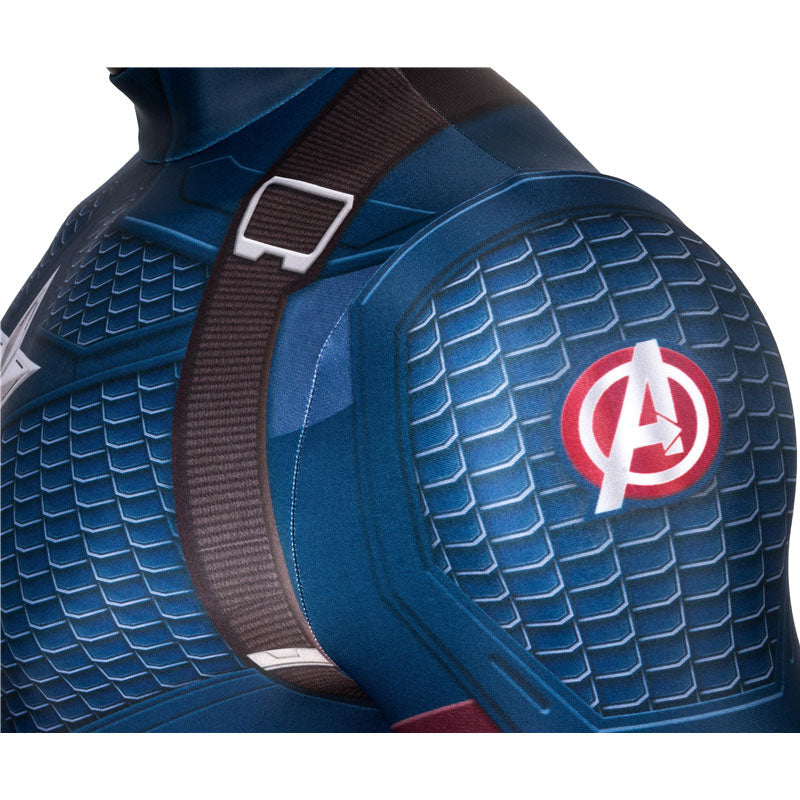 Avengers Endgame Captain America Jumpsuit Cosplay Costume — side view