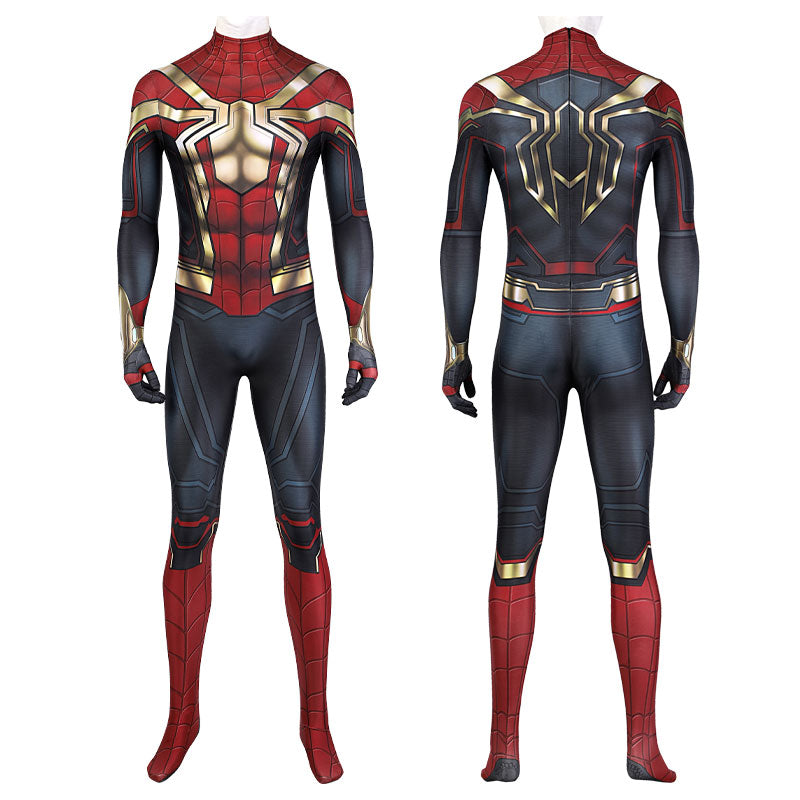 Spider-Man 3 No Way Home Peter Parker Jumpsuit Cosplay Costumes with Headgear — side view