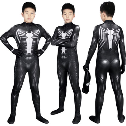 Marvel's Spiderman 2 Venom Black Suit Kids Jumpsuits Cosplay Costume - Magic Stories