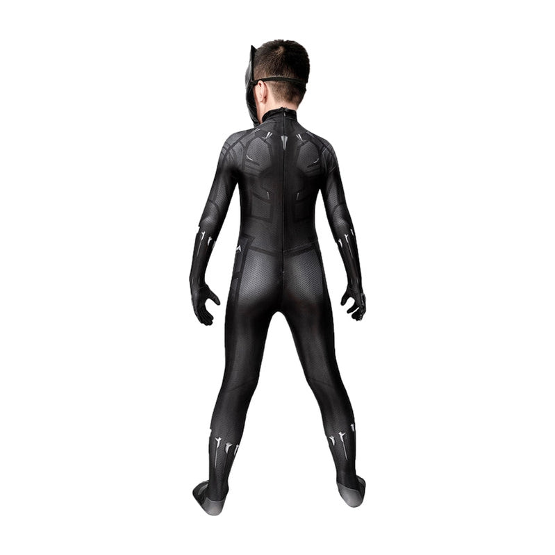 Captain America Civil War Black Panther Children Jumpsuit Cosplay Costume — side view