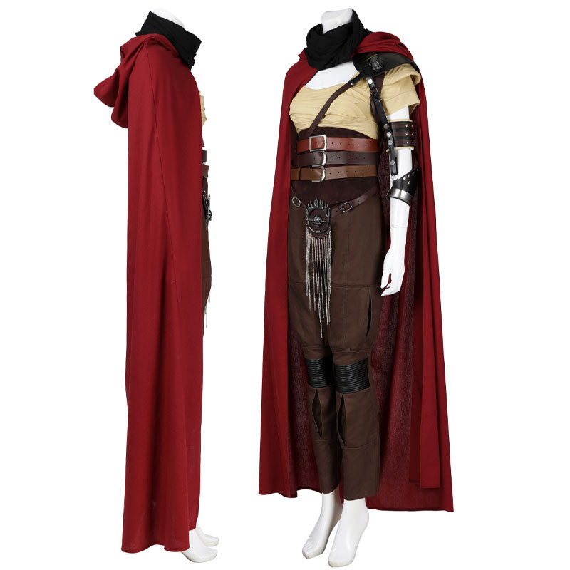 Furiosa: A Mad Max Saga Imperator Furiosa Cosplay Costumes With Cloak — side view