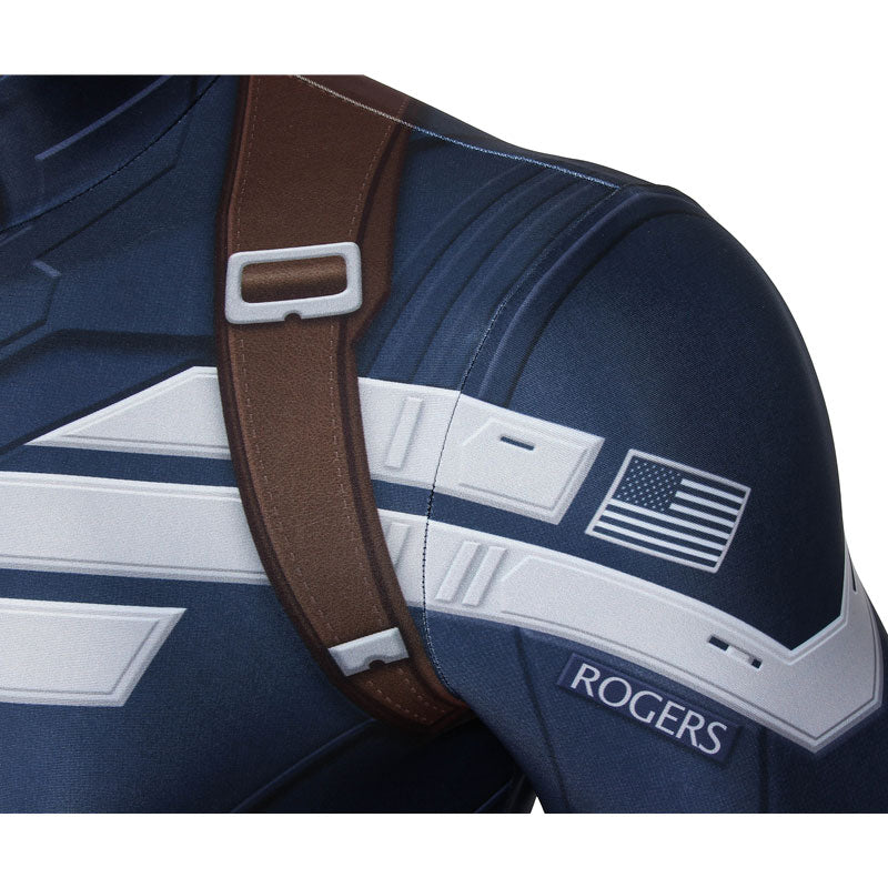 Captain America Winter Soldier Steve Rogers Cosplay Costume — side view