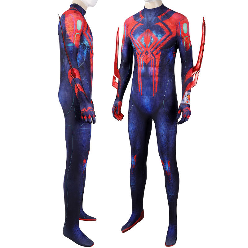 Spider-Man: Across The Spider-Verse Spider-Man 2099 Miguel O'Hara Jumpsuit Cosplay Costumes — side view