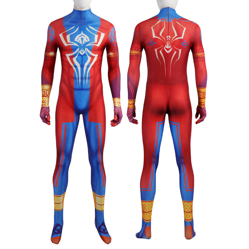 Spider-Man India Pavitr Prabhakar Cosplay Costume — side view