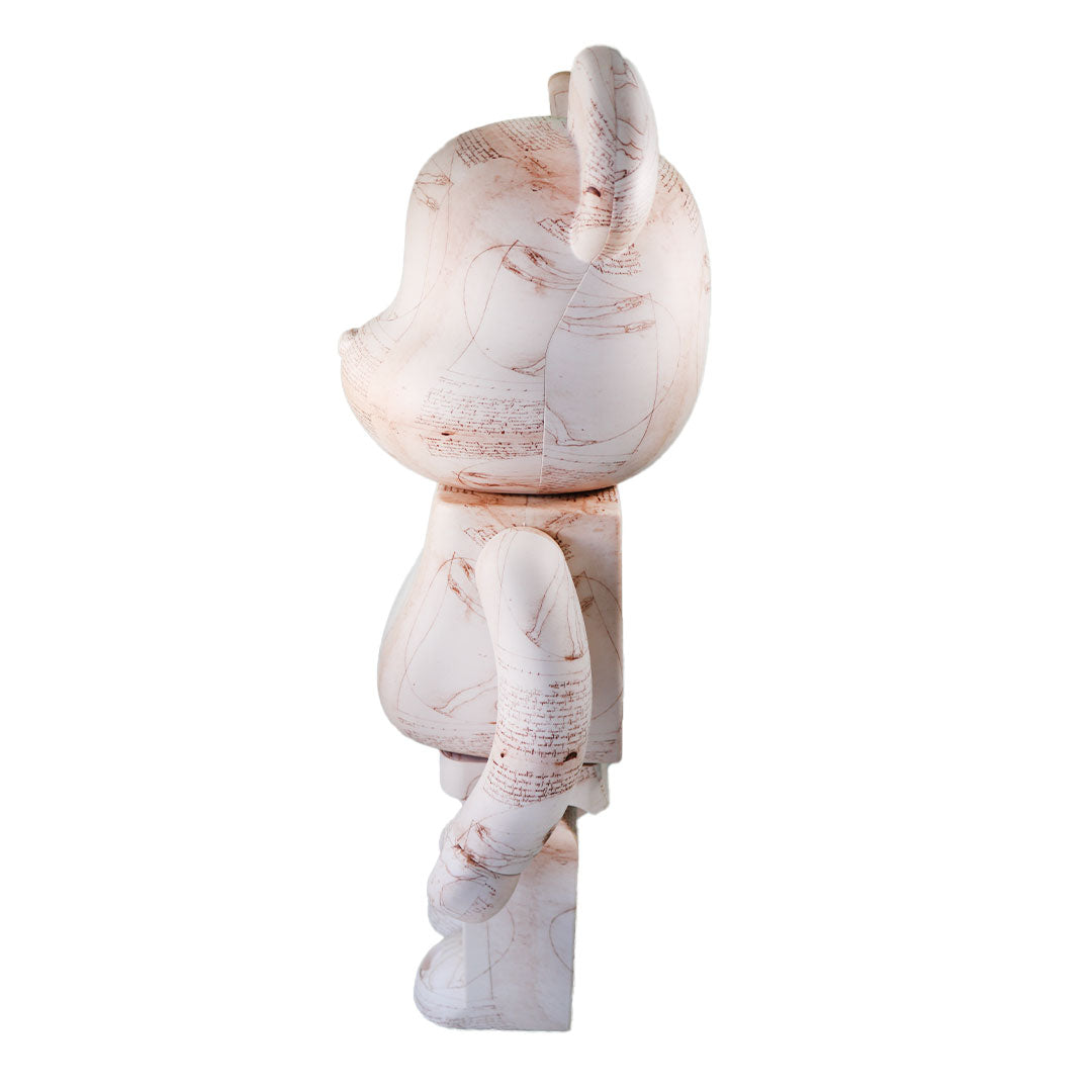 1000% Bearbrick Leonardo Da Vinci - L'homme de Vitruve — back view