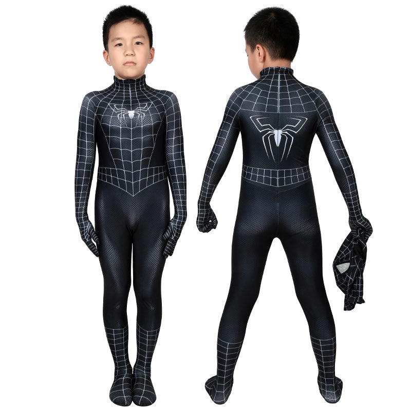Spider-Man 3 Venom Eddie Brock Kids Cosplay Costume — side view