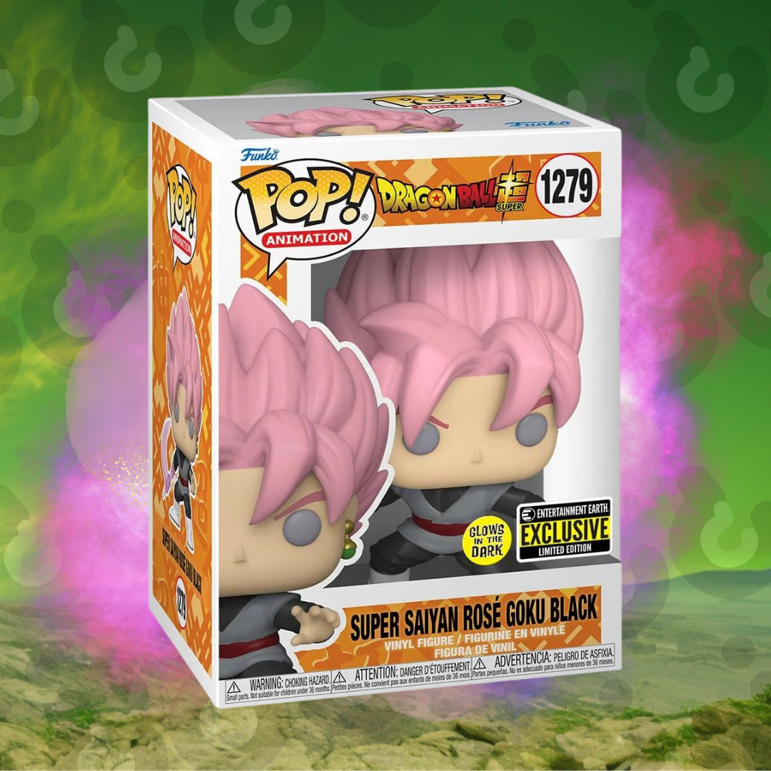 Super Saiyan Rose Goku Black Glow-in-the-Dark Funko Pop - Entertainment Earth Exclusive — side view