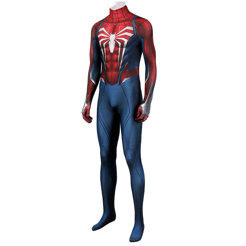 Spider-Man PS5 Peter Parker Jumpsuit Cosplay with Headgear — side view