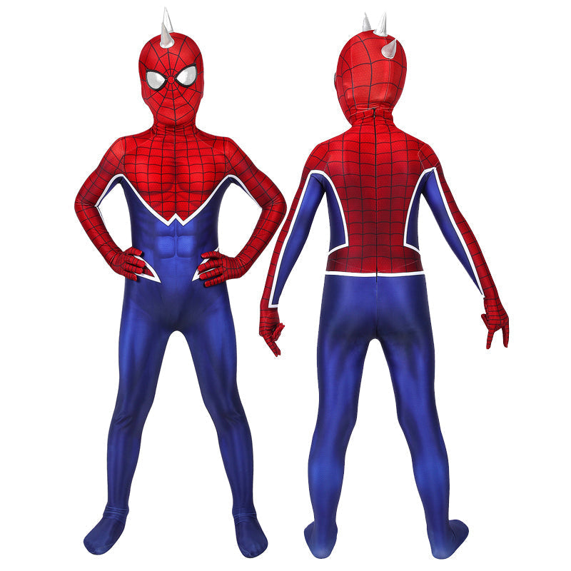 Spider-Man PS4 Spider-Punk Suit Kids Jumpsuit Cosplay Costumes — side view