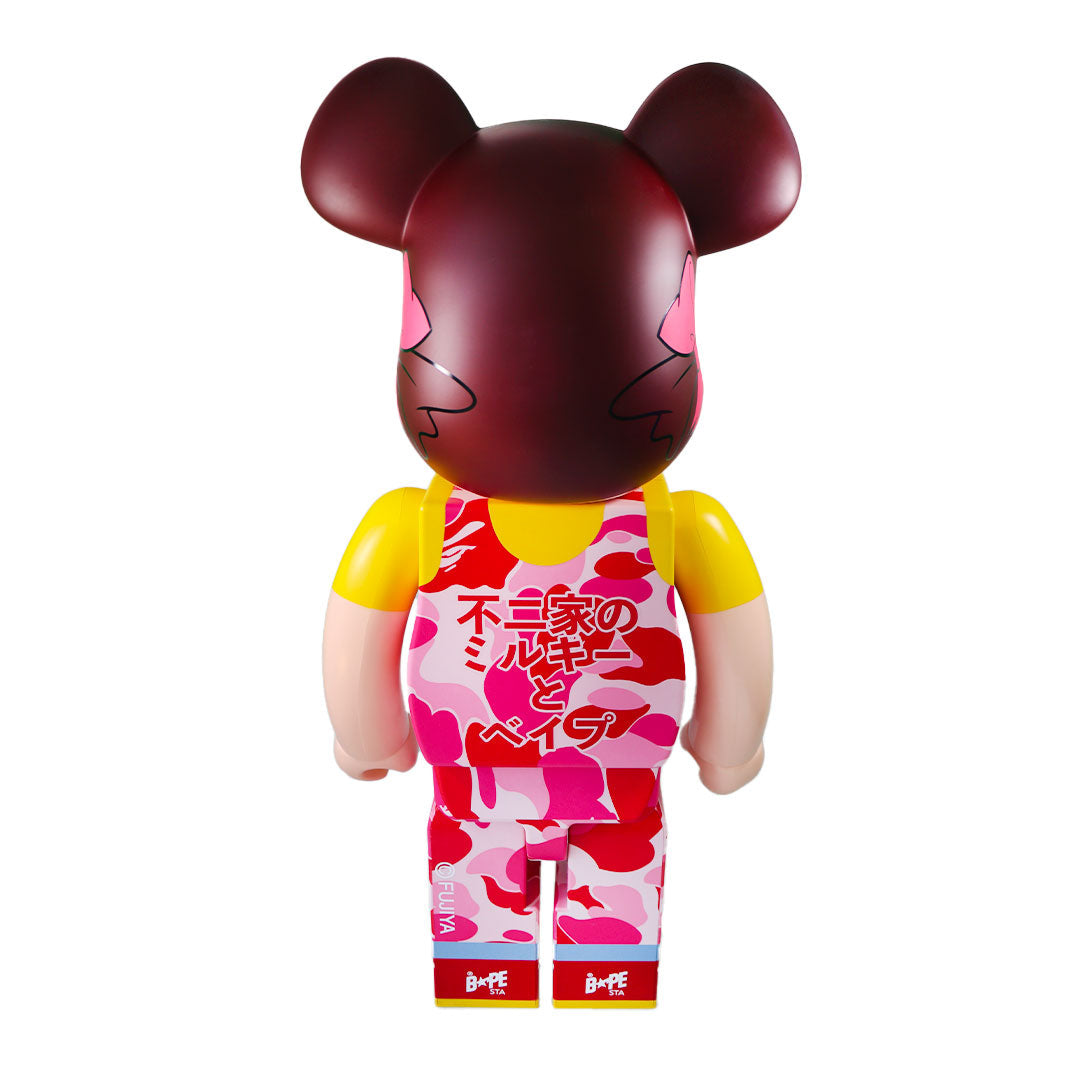 1000% Bearbrick BAPE × Pekochan (Pink) — detail