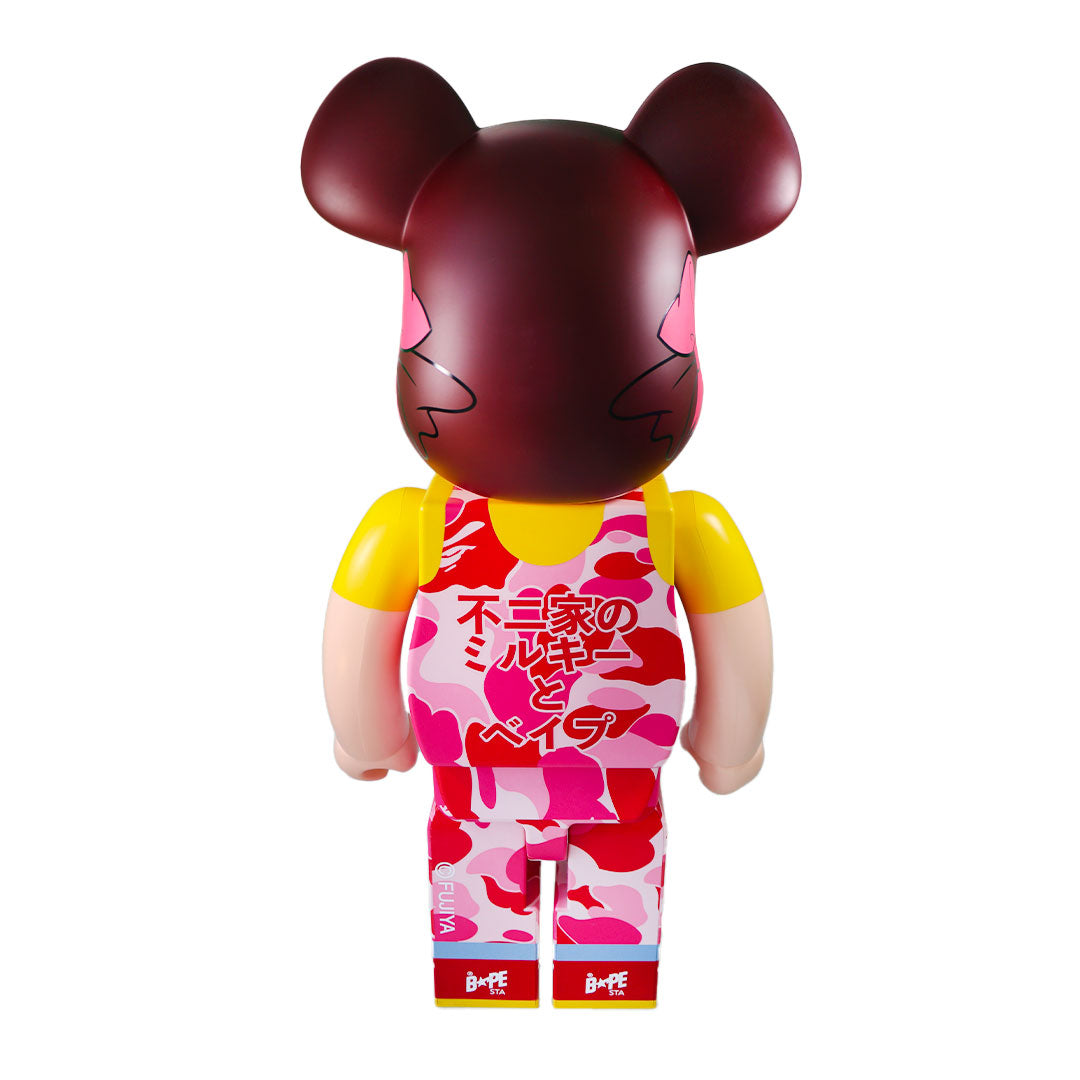 1000% Bearbrick BAPE × Pekochan (Pink)