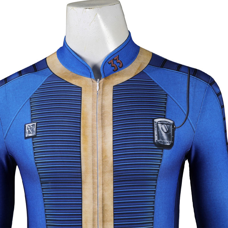 Fallout TV Season 1 Norm 33 Jumpsuit Cosplay Costumes — side view