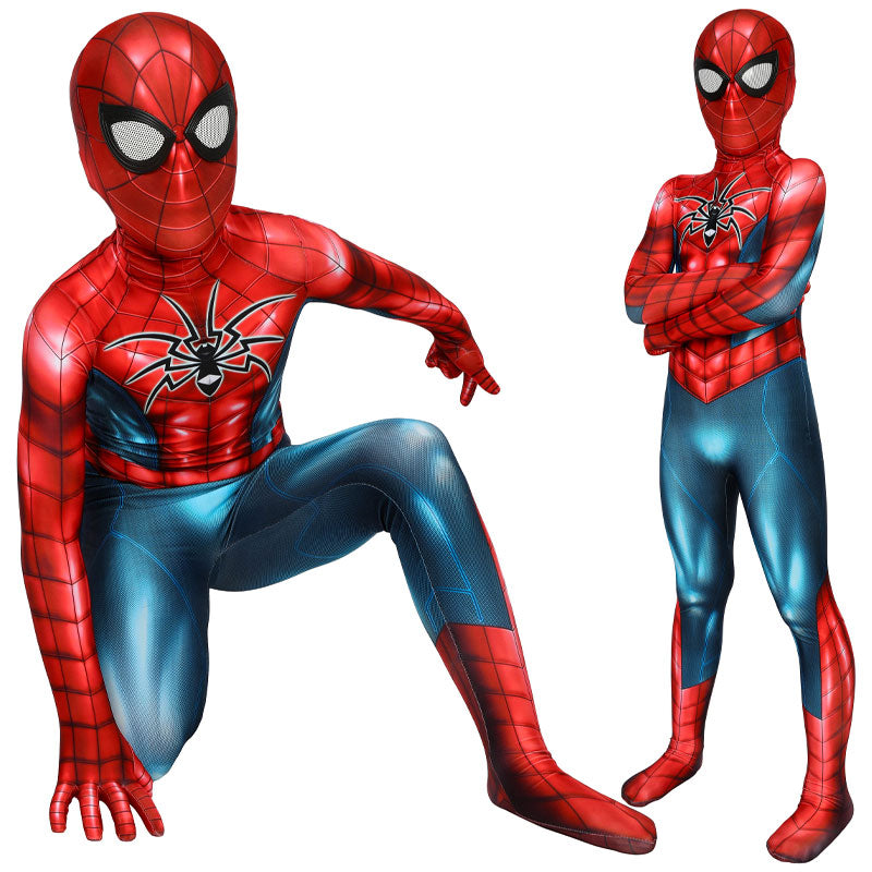 Marvel's Spider-Man Spider Armor MK IV Suit Kids Jumpsuits Cosplay Costume — side view