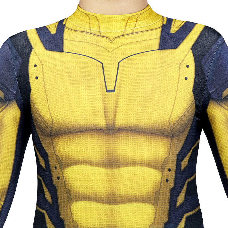 Deadpool & Wolverine Kids Jumpsuit Cosplay Costume — side view