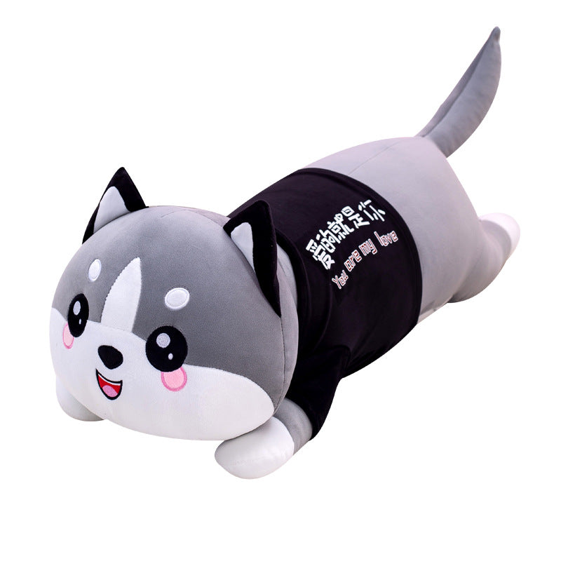 dog plush — back view